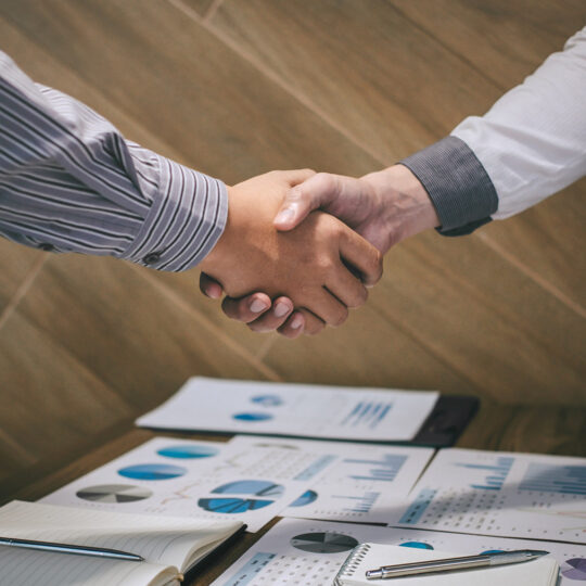 business people shaking hands